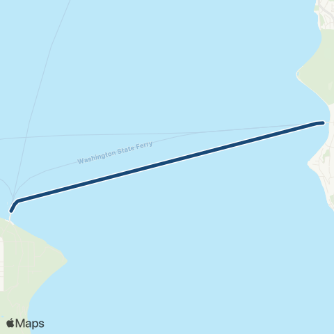 Washington State Ferries Fauntleroy - Vashon Island map