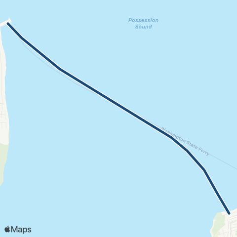 Washington State Ferries Clinton - Mukilteo map