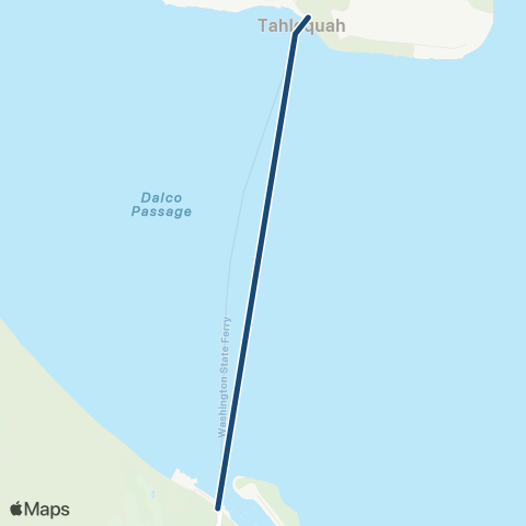 Washington State Ferries Point Defiance - Tahlequah map