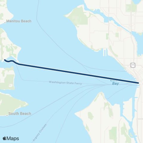 Washington State Ferries Bainbridge Island - Seattle map