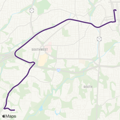 Winston-Salem Transit Authority Westpoint Business Park map