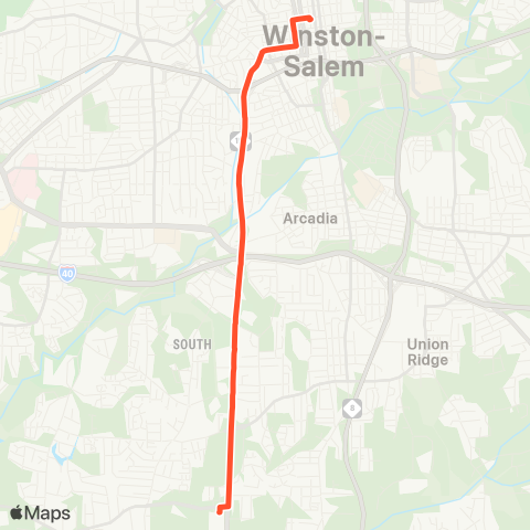 Winston-Salem Transit Authority Peters Creek Pkwy Walmart map