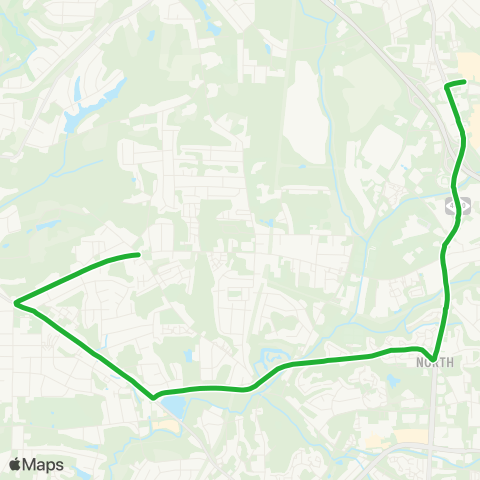 Winston-Salem Transit Authority Hanes Mill Circulator - Northside map