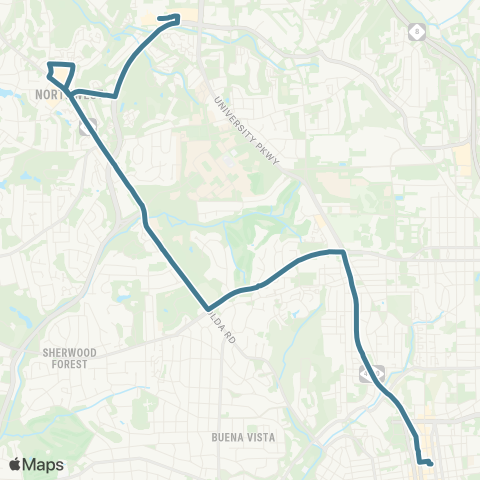 Winston-Salem Transit Authority IFB - Reynolda Rd map