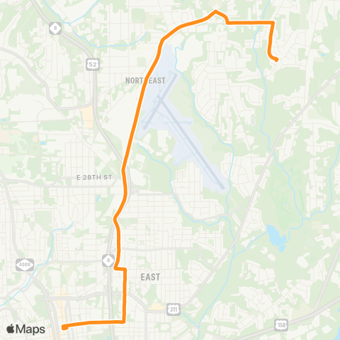 Winston-Salem Transit Authority Carver School Rd - Liberty St map