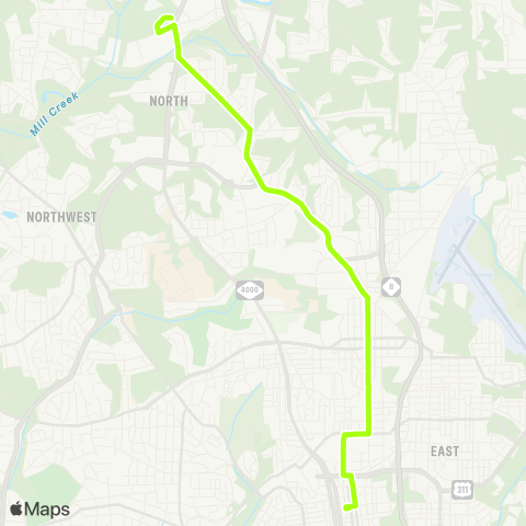 Winston-Salem Transit Authority Sturmer Park - Patterson Ave - Indiana map