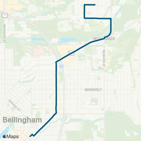 WTA Downtown&Bakerview Spur map