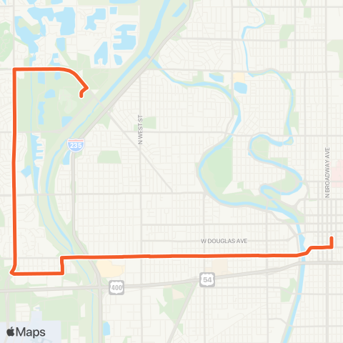 Wichita Transit Maple / Ridge / 21st St / Sedgwick Cty Zoo​ map