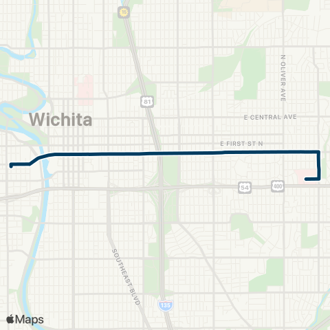 Wichita Transit Douglas map