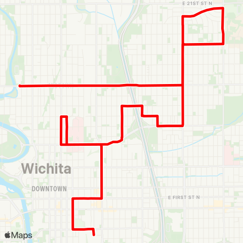 Wichita Transit North High School map