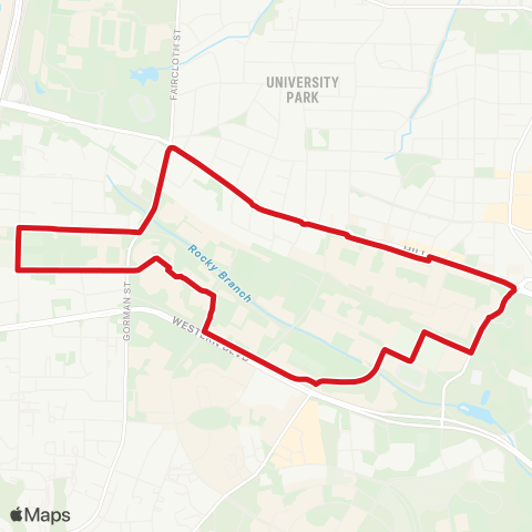 Wolfline Main Campus East - West Connector map