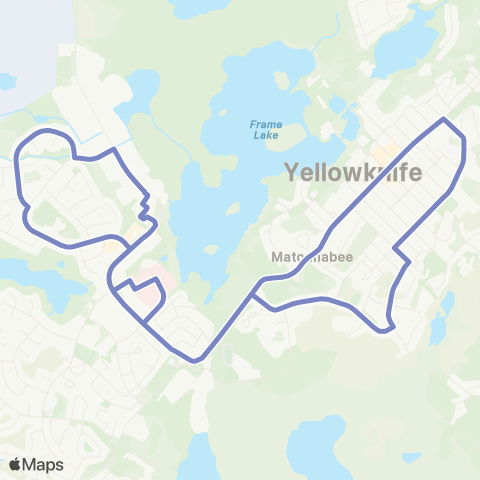 Yellowknife Transit Borden / Forrest map