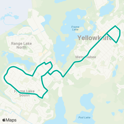 Yellowknife Transit Frame Lake / Northlands map