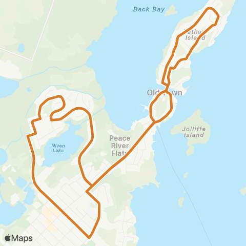 Yellowknife Transit Old Town / Niven map