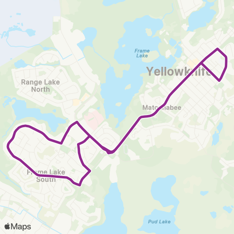 Yellowknife Transit Express map