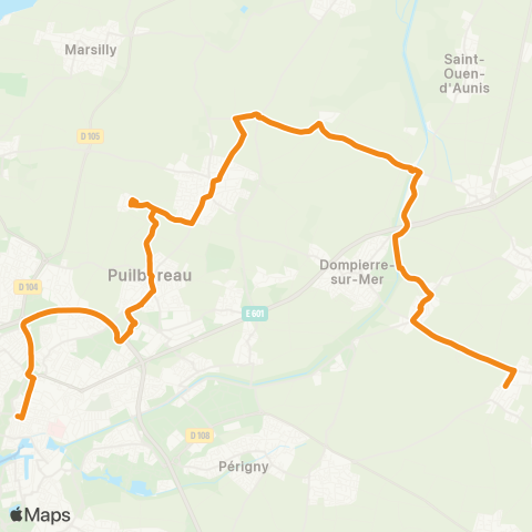 Yélo Scolaires Pl. de Verdun - Puilboreau - St Xandre - Ste Soulle map