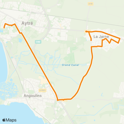 Yélo Scolaires Collège Atlantique - la Jarne map