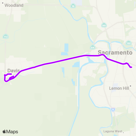 Yolobus Causeway Connection Davis map