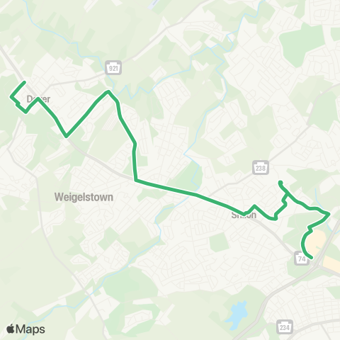 rabbittransit York/Adams Dover / Upmc Hospital map