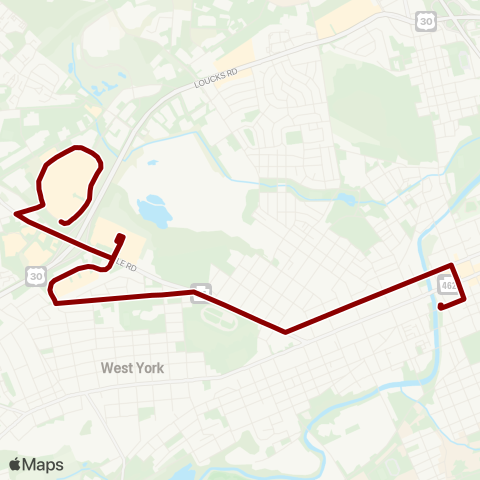 rabbittransit York/Adams West Manchester Town Center map