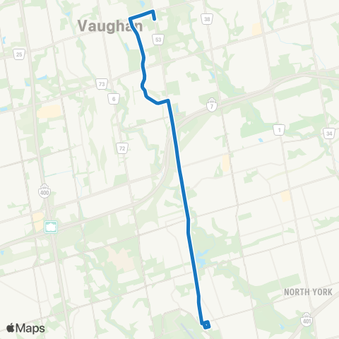 YRT Dufferin map