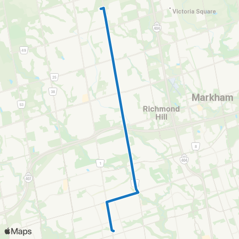 YRT Bayview map