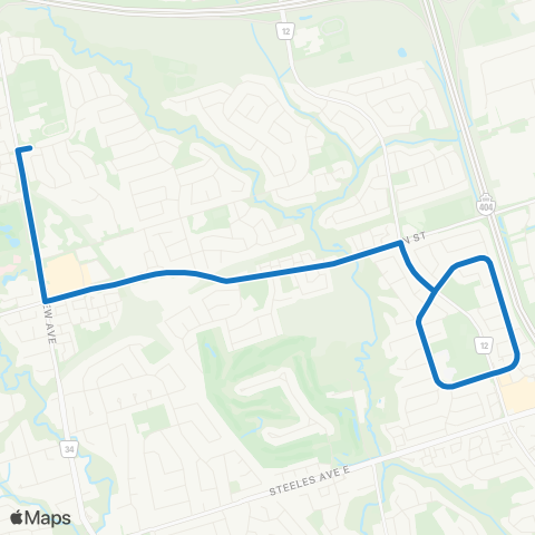 York Region Schools Thornlea SS map