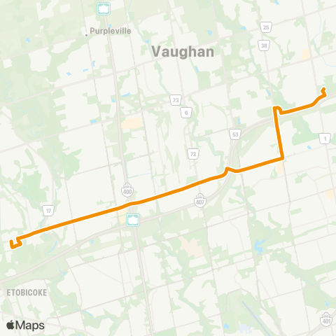 YRT Viva Orange map