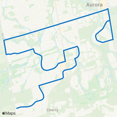 YRT Aurora South map