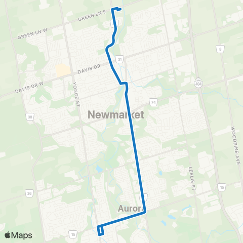 YRT Bayview map