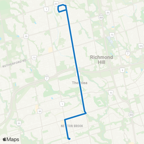 YRT Bayview map