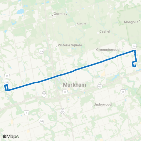 YRT 16th Avenue map