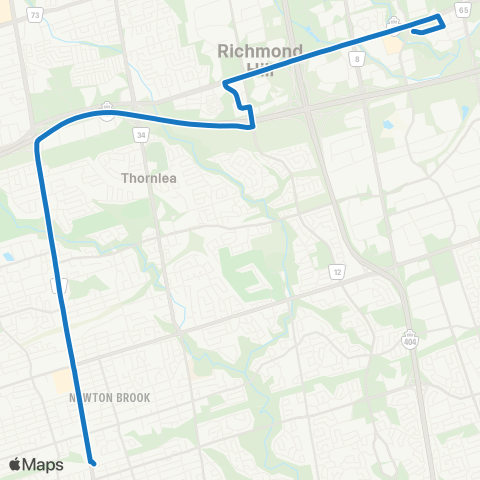 YRT Business Express map