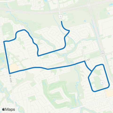 York Region Schools St Robert SS via John map