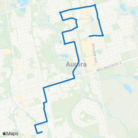 York Region Schools Dr G.W. Williams SS via Hollidge map