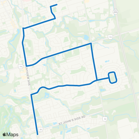 York Region Schools Sacred Heart SS via Stonehaven map