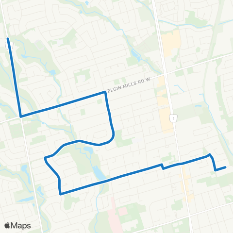 York Region Schools St Theresa SS via Mill map