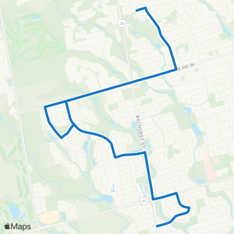 York Region Schools St Theresa SS via McCallum map