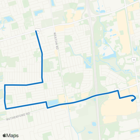 York Region Schools Tommy Douglas SS via Fossil Hill map