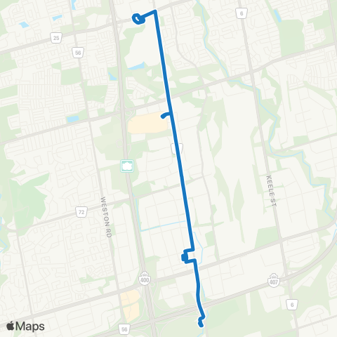 YRT Jane Express map