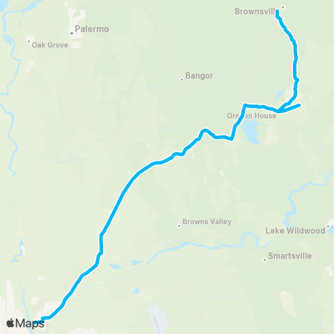 Yuba-Sutter Transit Foothill Route map