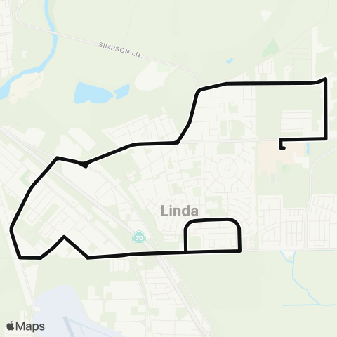 Yuba-Sutter Transit Linda Shuttle map