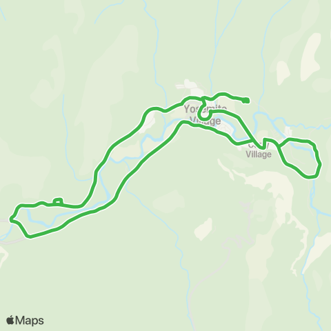 Yosemite Valley Shuttle (National Park Service) Valleywide Shuttle map