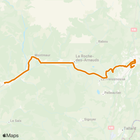 Zou - Réseau proximité Veynes-Gap map